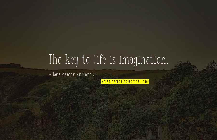 Attacking Problems Head On Quotes By Jane Stanton Hitchcock: The key to life is imagination.