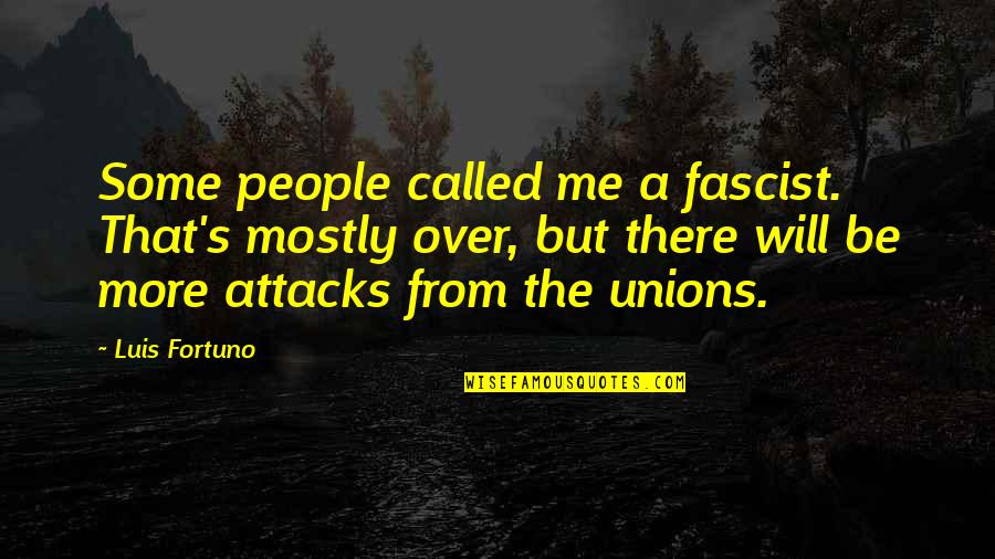 Attacks Quotes By Luis Fortuno: Some people called me a fascist. That's mostly