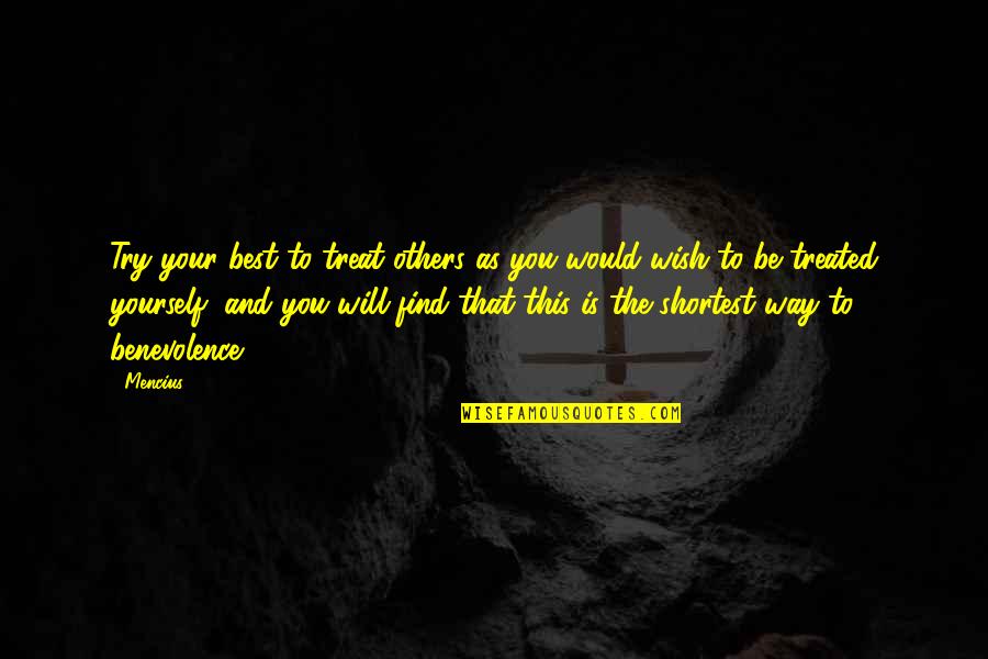 Attaqueren Quotes By Mencius: Try your best to treat others as you