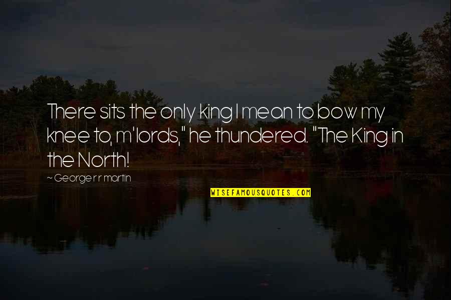 Attella Quotes By George R R Martin: There sits the only king I mean to
