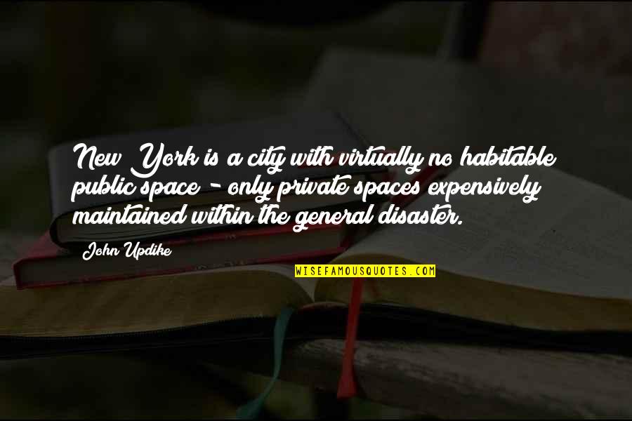 Attenhofer Stained Quotes By John Updike: New York is a city with virtually no