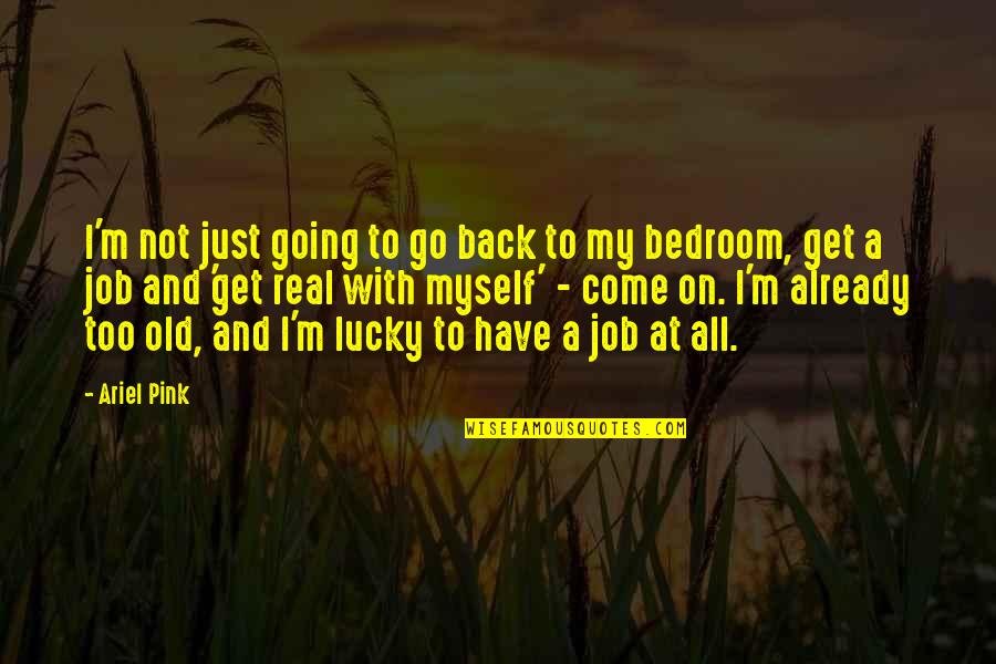 Attention Seeker Quotes By Ariel Pink: I'm not just going to go back to