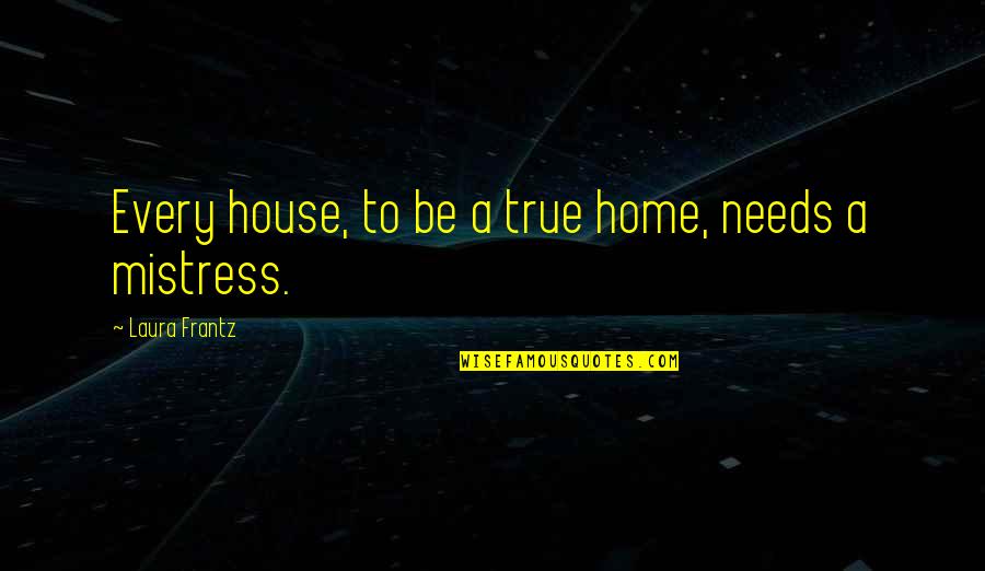 Attention Starved Quotes By Laura Frantz: Every house, to be a true home, needs