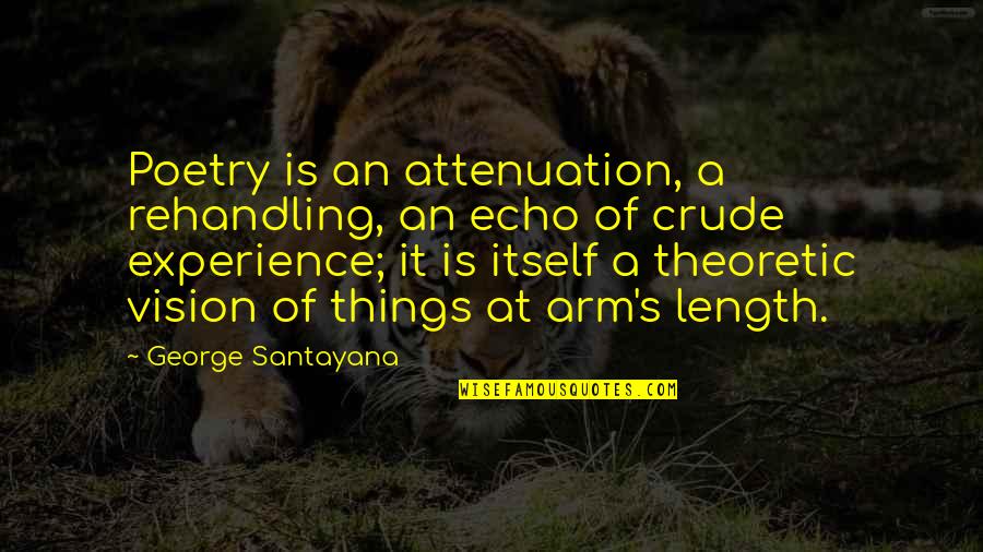 Attenuation Quotes By George Santayana: Poetry is an attenuation, a rehandling, an echo