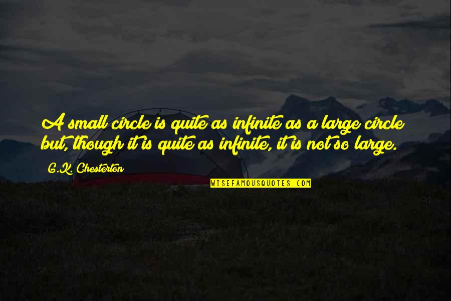 Attitude Criminal Quotes By G.K. Chesterton: A small circle is quite as infinite as