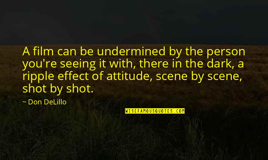 Attitude Person Quotes By Don DeLillo: A film can be undermined by the person