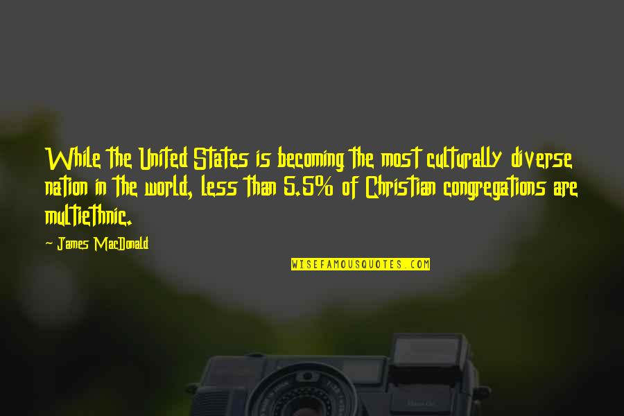 Attiyah Gidden Quotes By James MacDonald: While the United States is becoming the most