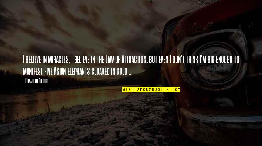 Attraction Law Quotes By Elizabeth Gilbert: I believe in miracles, I believe in the