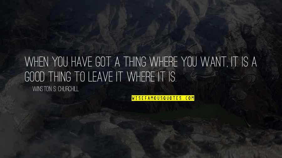 Attractours Quotes By Winston S. Churchill: When you have got a thing where you