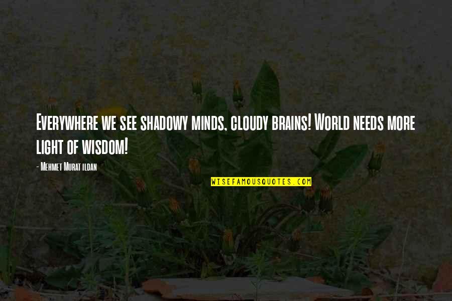 Attrobena Quotes By Mehmet Murat Ildan: Everywhere we see shadowy minds, cloudy brains! World