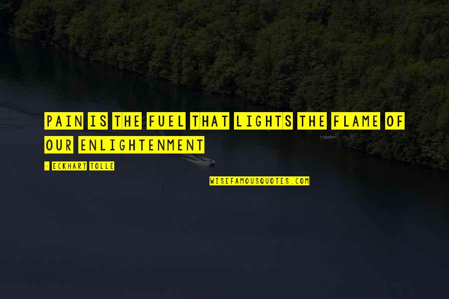 Atuendos De Invierno Quotes By Eckhart Tolle: Pain is the fuel that lights the flame