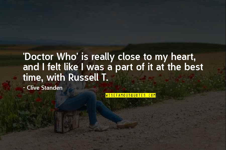 Atvaizdas Quotes By Clive Standen: 'Doctor Who' is really close to my heart,