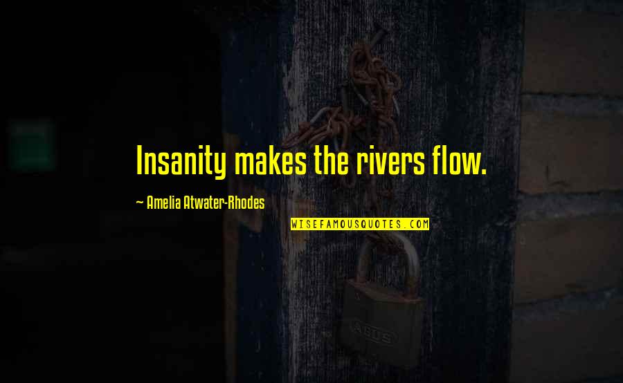 Atwater Quotes By Amelia Atwater-Rhodes: Insanity makes the rivers flow.