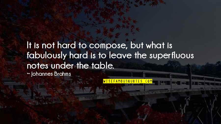 Aubert Quotes By Johannes Brahms: It is not hard to compose, but what