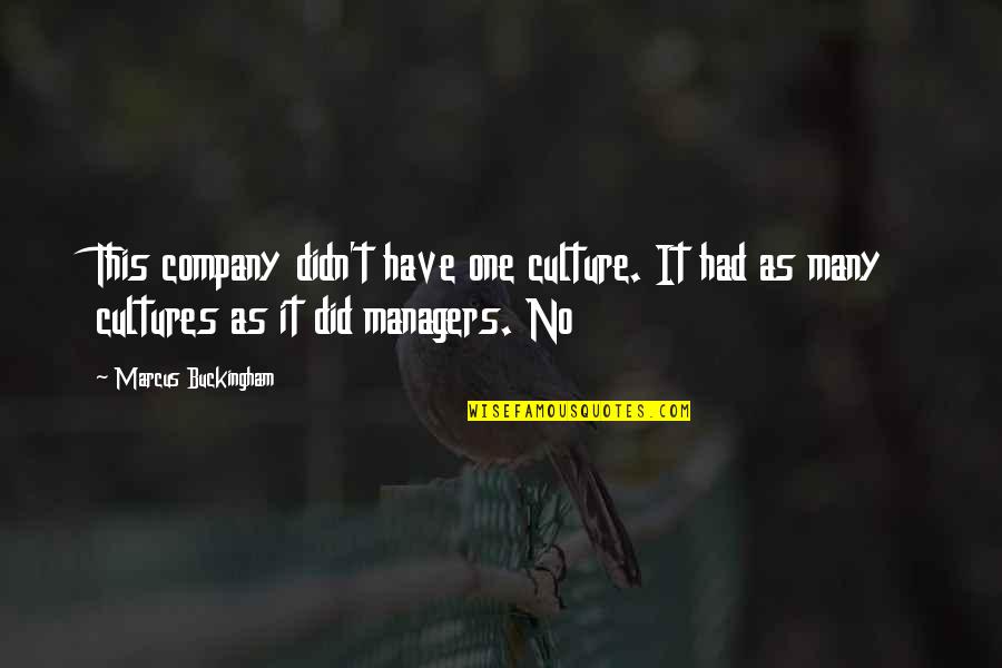 Aubrey Pitch Perfect 2 Quotes By Marcus Buckingham: This company didn't have one culture. It had