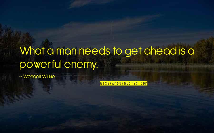 Aucun Quotes By Wendell Willkie: What a man needs to get ahead is