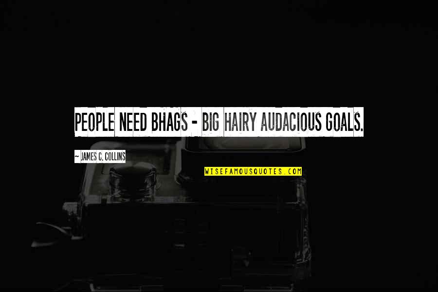 Audacious Quotes By James C. Collins: People need BHAGs - big hairy audacious goals.