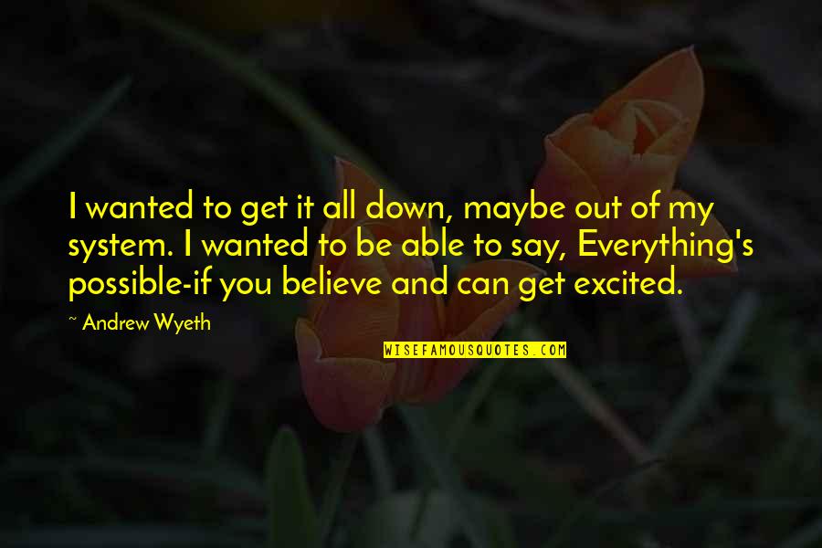 Audebert Nantille Quotes By Andrew Wyeth: I wanted to get it all down, maybe