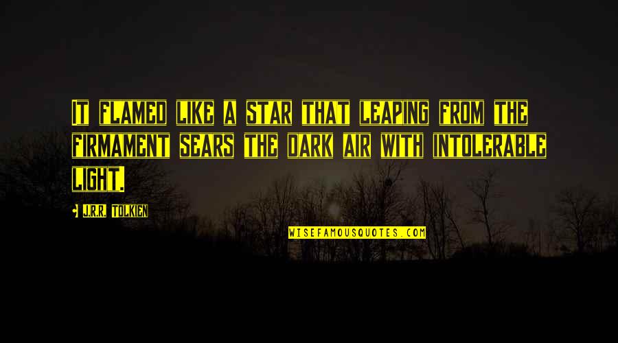 Audible Escape Quotes By J.R.R. Tolkien: It flamed like a star that leaping from Audible Escape Quotes By J.R.R. Tolkien: It flamed like a star that leaping from