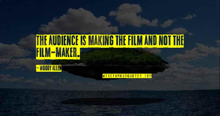 Audience Quotes By Woody Allen: The audience is making the film and not