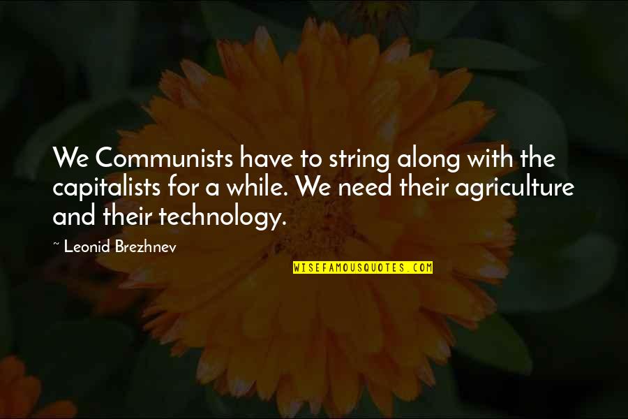 Auditors Quote Quotes By Leonid Brezhnev: We Communists have to string along with the