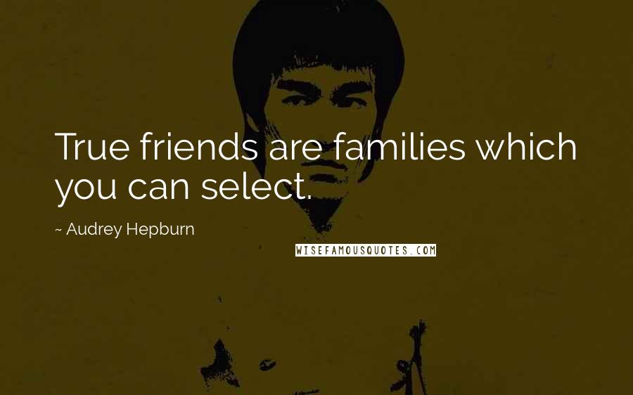 Audrey Hepburn quotes: True friends are families which you can select.