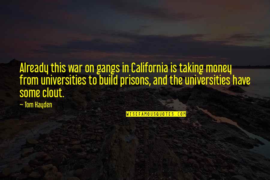 Audrey Mclaughlin Quotes By Tom Hayden: Already this war on gangs in California is