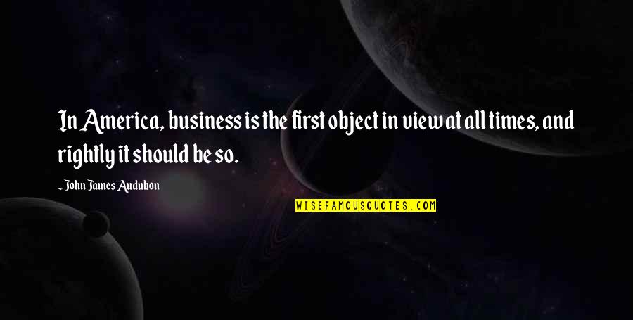 Audubon Quotes By John James Audubon: In America, business is the first object in Audubon Quotes By John James Audubon: In America, business is the first object in