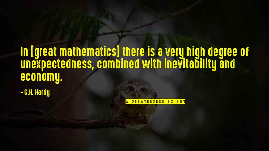 Augelli Italian Quotes By G.H. Hardy: In [great mathematics] there is a very high