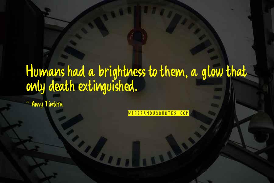 Auger Torque Quotes By Amy Tintera: Humans had a brightness to them, a glow