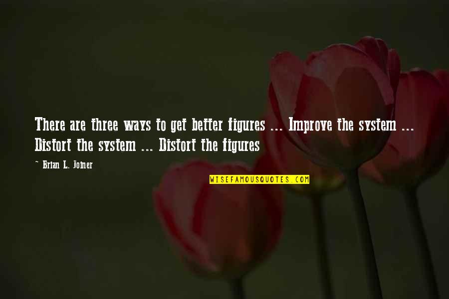 Aughhhhhh Quotes By Brian L. Joiner: There are three ways to get better figures