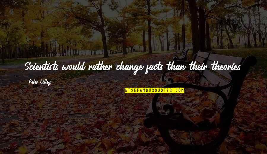August Meier Quotes By Peter Lilley: Scientists would rather change facts than their theories. August Meier Quotes By Peter Lilley: Scientists would rather change facts than their theories.