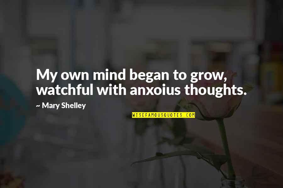 August Month Quotes By Mary Shelley: My own mind began to grow, watchful with August Month Quotes By Mary Shelley: My own mind began to grow, watchful with