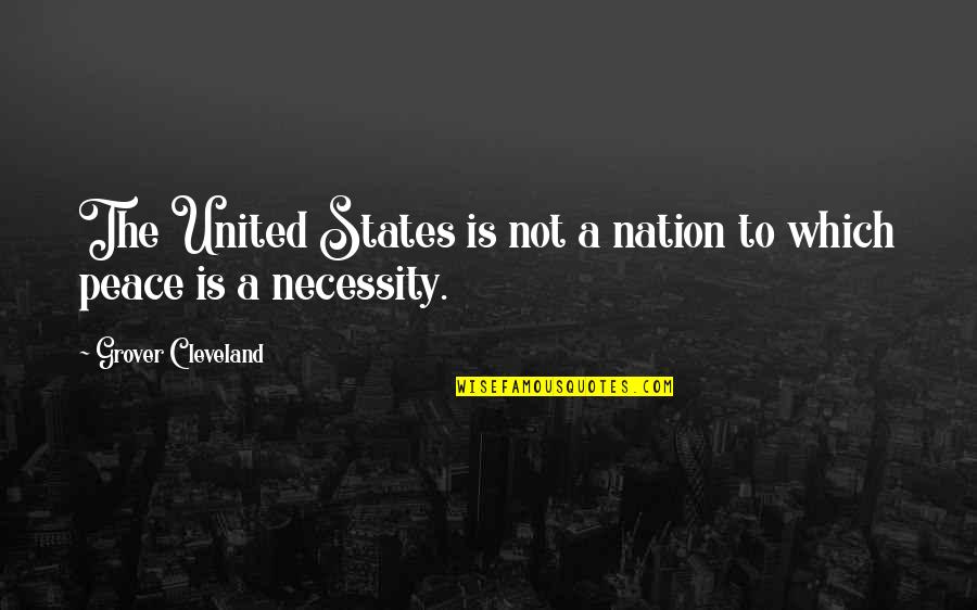 Augustijn Glass Quotes By Grover Cleveland: The United States is not a nation to