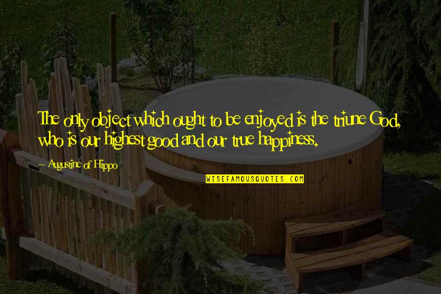 Augustine Hippo Quotes By Augustine Of Hippo: The only object which ought to be enjoyed