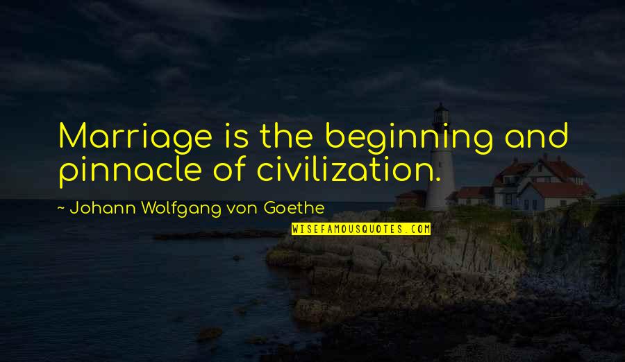 Augustine Of Hippo Philosophy Quotes By Johann Wolfgang Von Goethe: Marriage is the beginning and pinnacle of civilization. Augustine Of Hippo Philosophy Quotes By Johann Wolfgang Von Goethe: Marriage is the beginning and pinnacle of civilization.