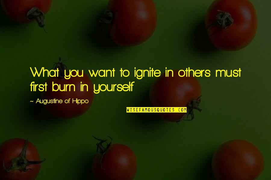 Augustine Of Hippo Quotes By Augustine Of Hippo: What you want to ignite in others must Augustine Of Hippo Quotes By Augustine Of Hippo: What you want to ignite in others must