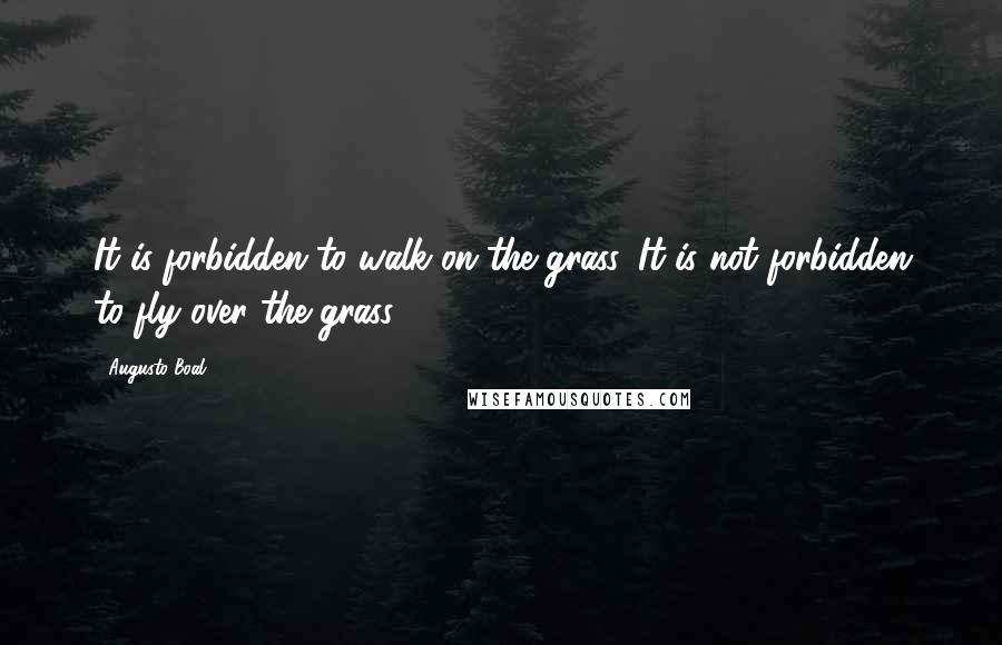 Augusto Boal quotes: It is forbidden to walk on the grass. It is not forbidden to fly over the grass.