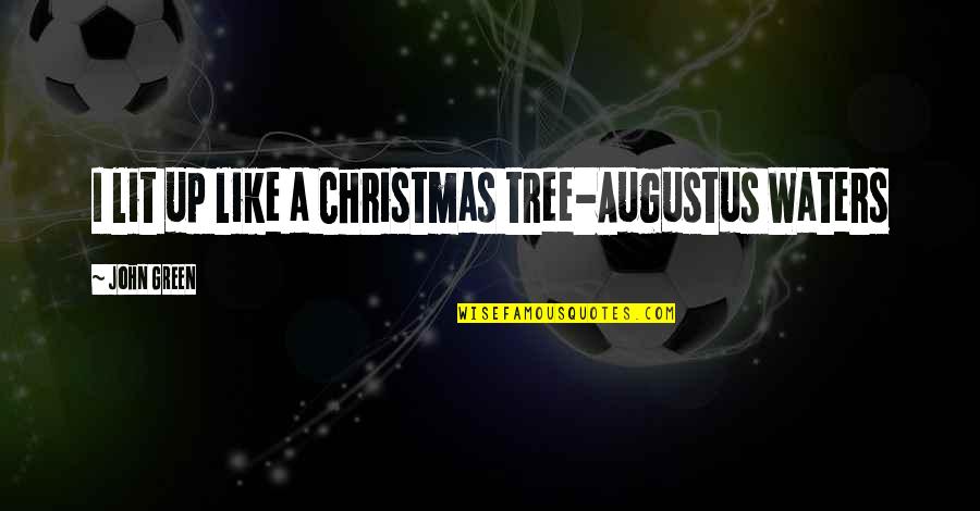 Augustus Waters Quotes By John Green: I lit up like a Christmas tree-Augustus Waters