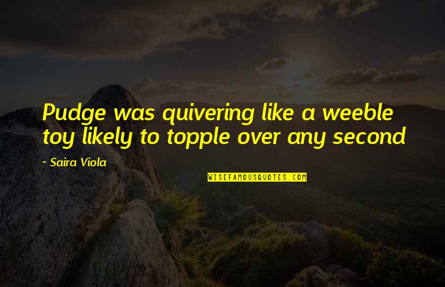 Aunt Being Like Mother Quotes By Saira Viola: Pudge was quivering like a weeble toy likely