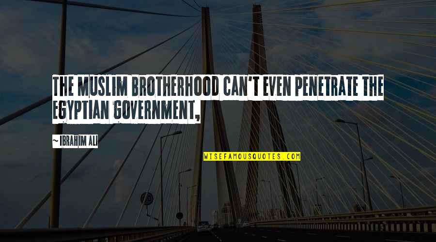 Auntie Love Quotes By Ibrahim Ali: The Muslim Brotherhood can't even penetrate the Egyptian