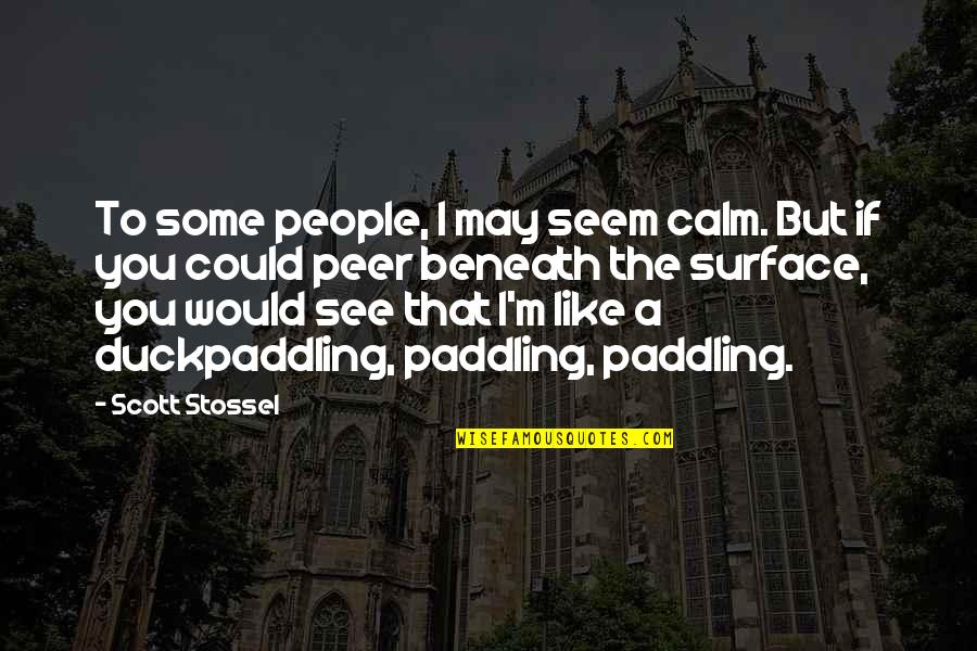 Aunties And Nieces Quotes By Scott Stossel: To some people, I may seem calm. But