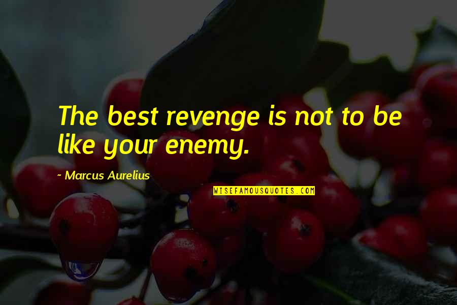 Aurelius Quotes By Marcus Aurelius: The best revenge is not to be like