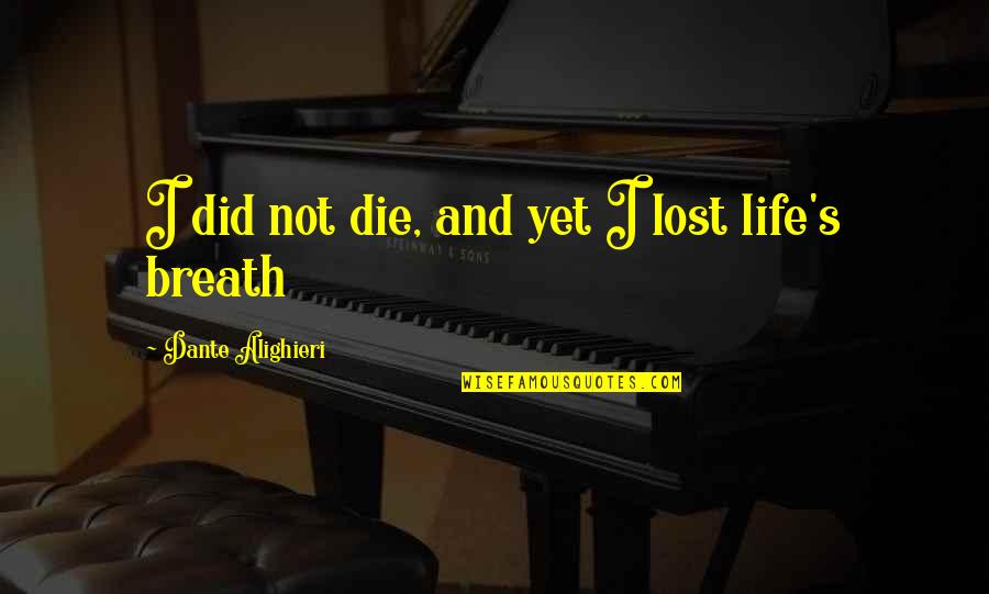 Aurelle Quotes By Dante Alighieri: I did not die, and yet I lost