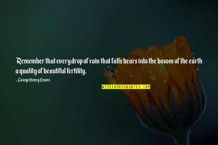 Auricera Quotes By George Henry Lewes: Remember that every drop of rain that falls Auricera Quotes By George Henry Lewes: Remember that every drop of rain that falls