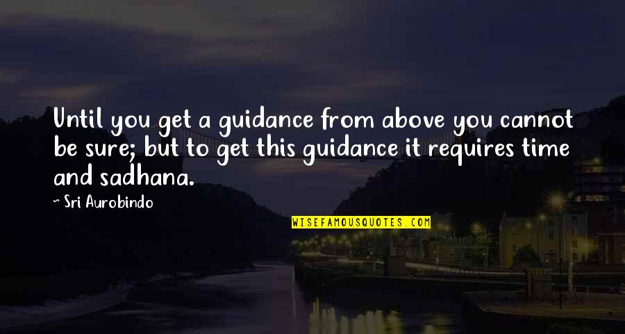 Aurobindo Quotes By Sri Aurobindo: Until you get a guidance from above you