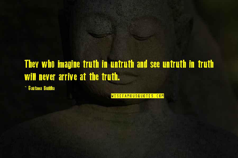 Aurore Gagnon Quotes By Gautama Buddha: They who imagine truth in untruth and see