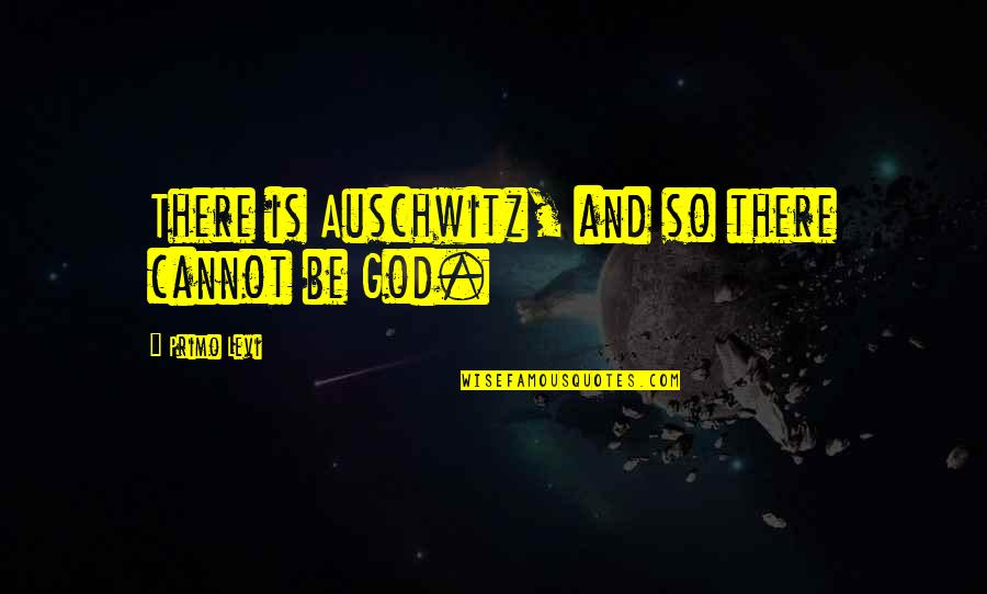 Auschwitz Best Quotes By Primo Levi: There is Auschwitz, and so there cannot be