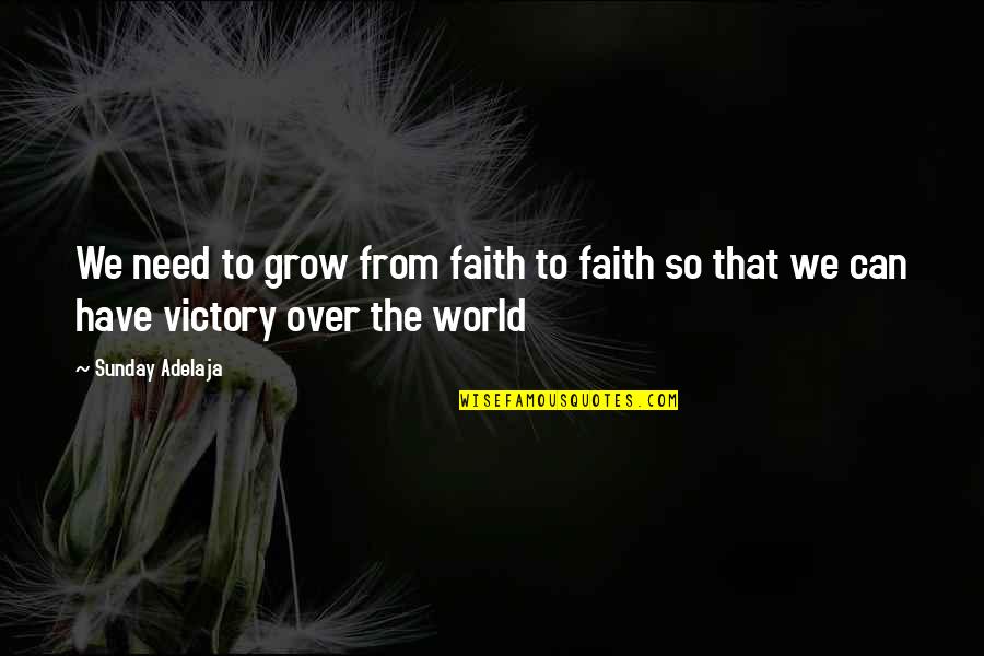 Auspiciously Define Quotes By Sunday Adelaja: We need to grow from faith to faith