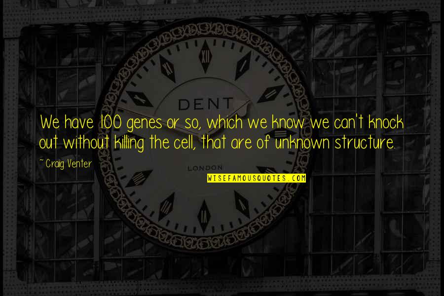 Aussie Inspirational Quotes By Craig Venter: We have 100 genes or so, which we